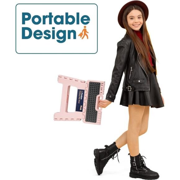 9" Folding Step Stool for Adults and Kids Holds Up to 300 lbs, Folding Stools - Picture 5 of 7